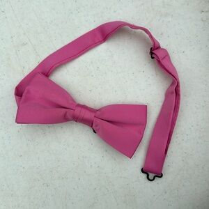 Pink bow tie and handkerchief